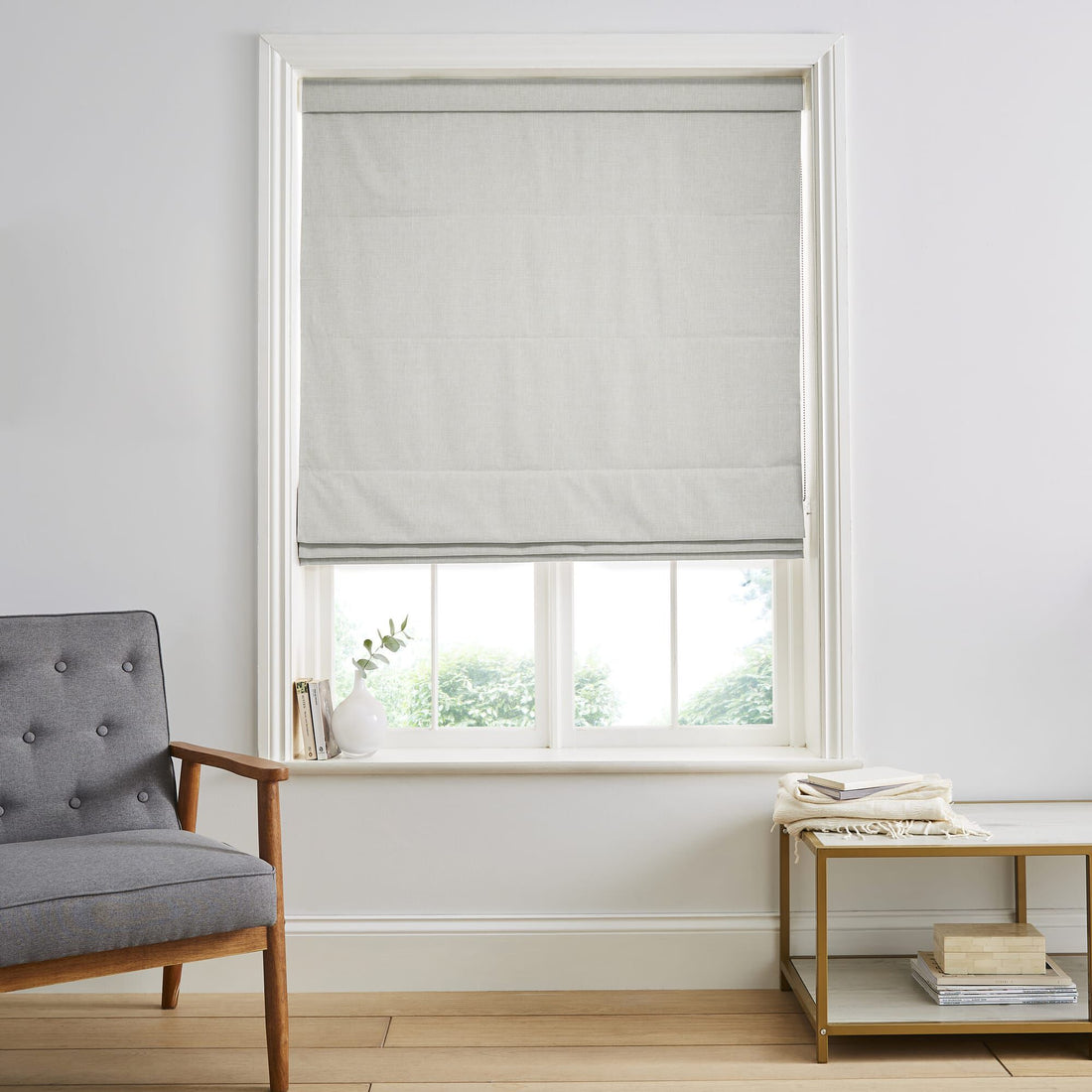 Walla Leisurely Linen Roman Shades