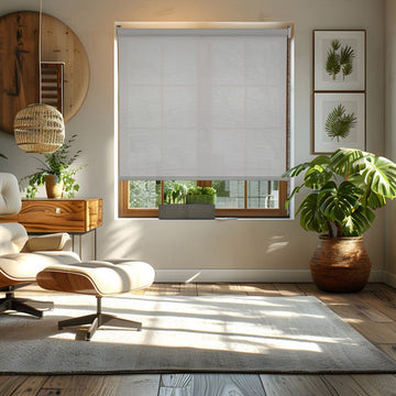 OUOIO Custom Traditional Solar Window Shades – Energy-Efficient Light Filtering Blinds