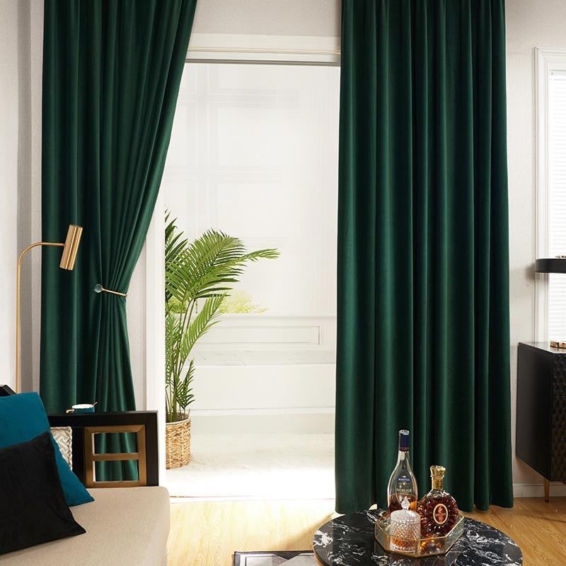 Heral Custom Velvet Blackout Curtain Pleated