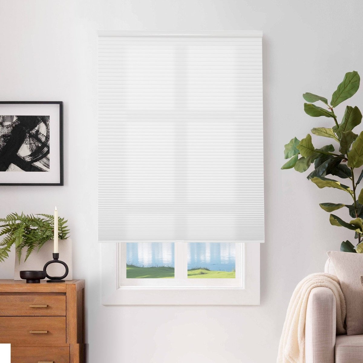 OUOIO Custom Cordless Light Filtering Cellular Shades