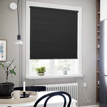 OUOIO Cellular Shades Cordless Black Wide Blackout Cellular Blinds