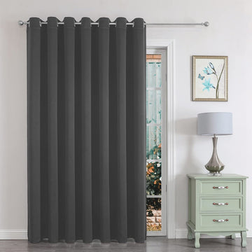 OUOIO Blackout Curtains Grey Curtains Door Divider Doorway Curtains for Bedroom Closet Door Bedroom Door