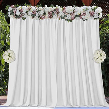 Ouoio Solid Color Royal Backdrop Curtains for Wedding Parties and Photography, 2 Panel Set