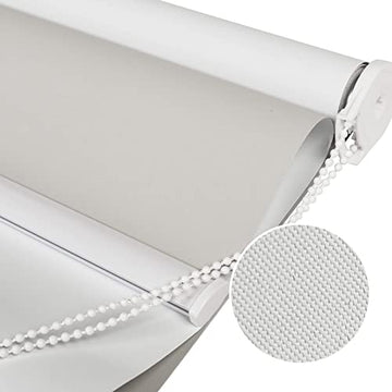 OUOIO Custom 100% Blackout Light Beige Roller Shade With Common Chain