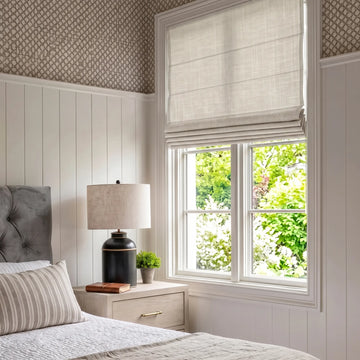 Dawn Linen Light Filtering Custom Roman Shade | OUOIO